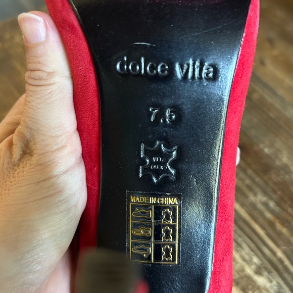 Red Hot Dolce Vita heels Size 7.5 - Picture 2 of 9